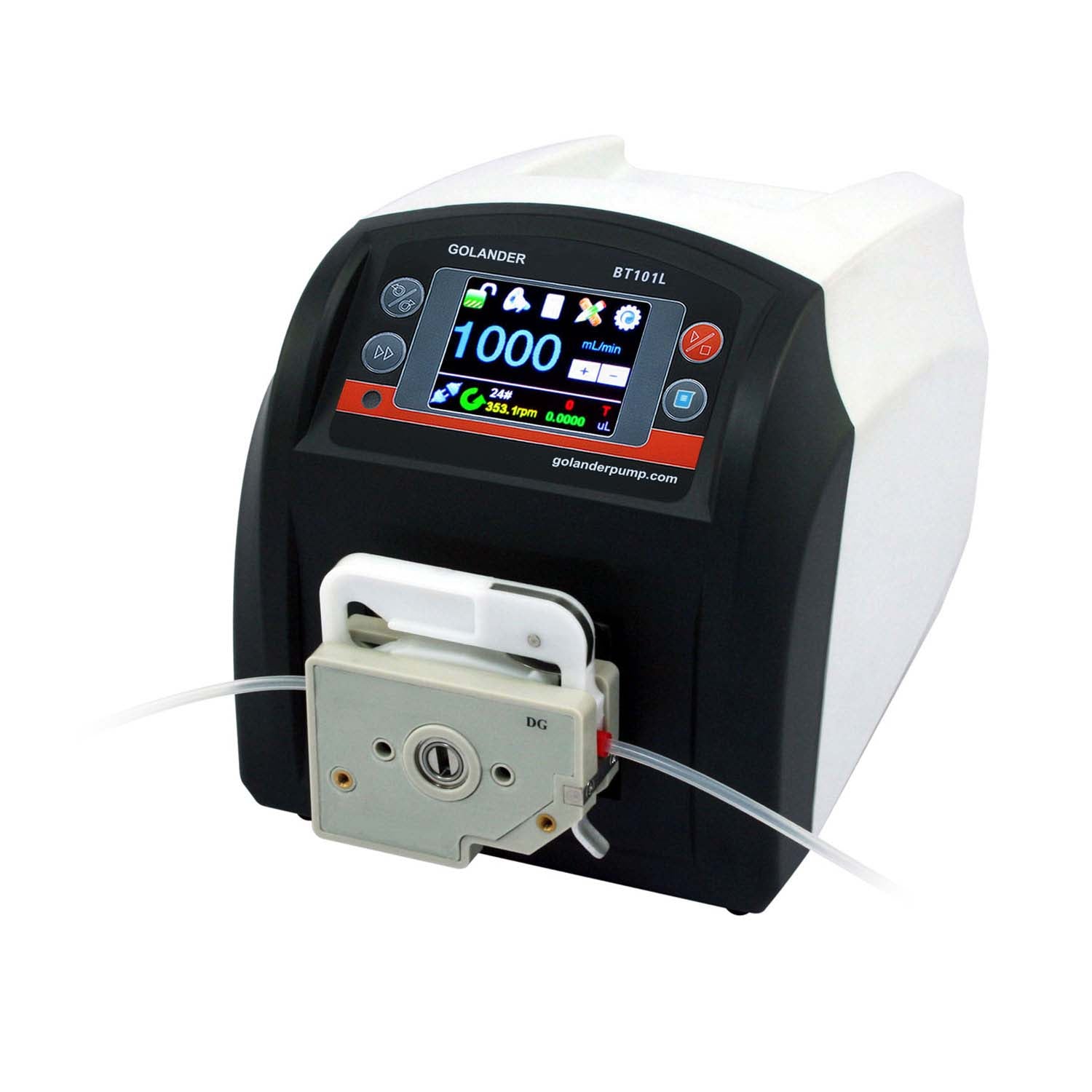BT100L Intelligent Flow Peristaltic Pump With Pump Head DG6-2 (6 Rollers, 2 Channels), Flow Rate